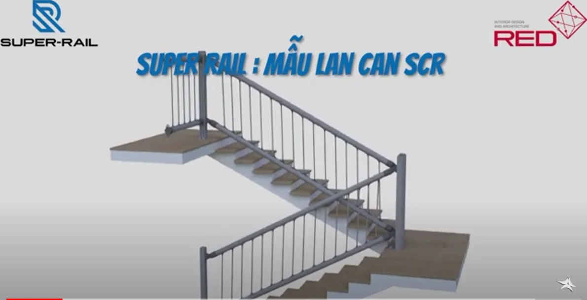 phim 3d lan can cau thang supper rail